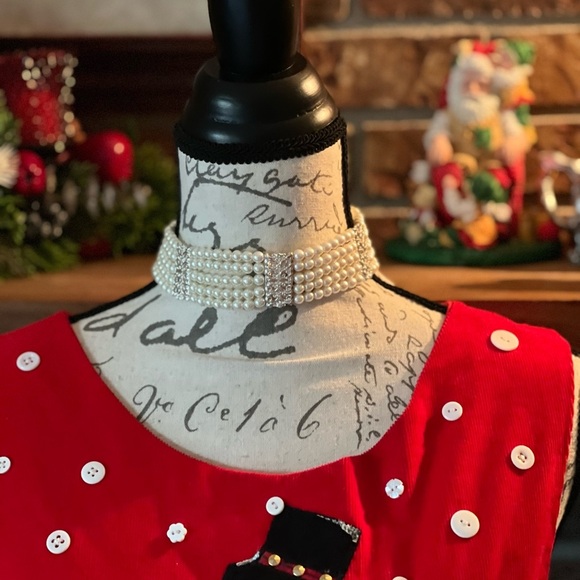 Vintage Pearl 5 Strand Silver Necklace - Picture 1 of 9